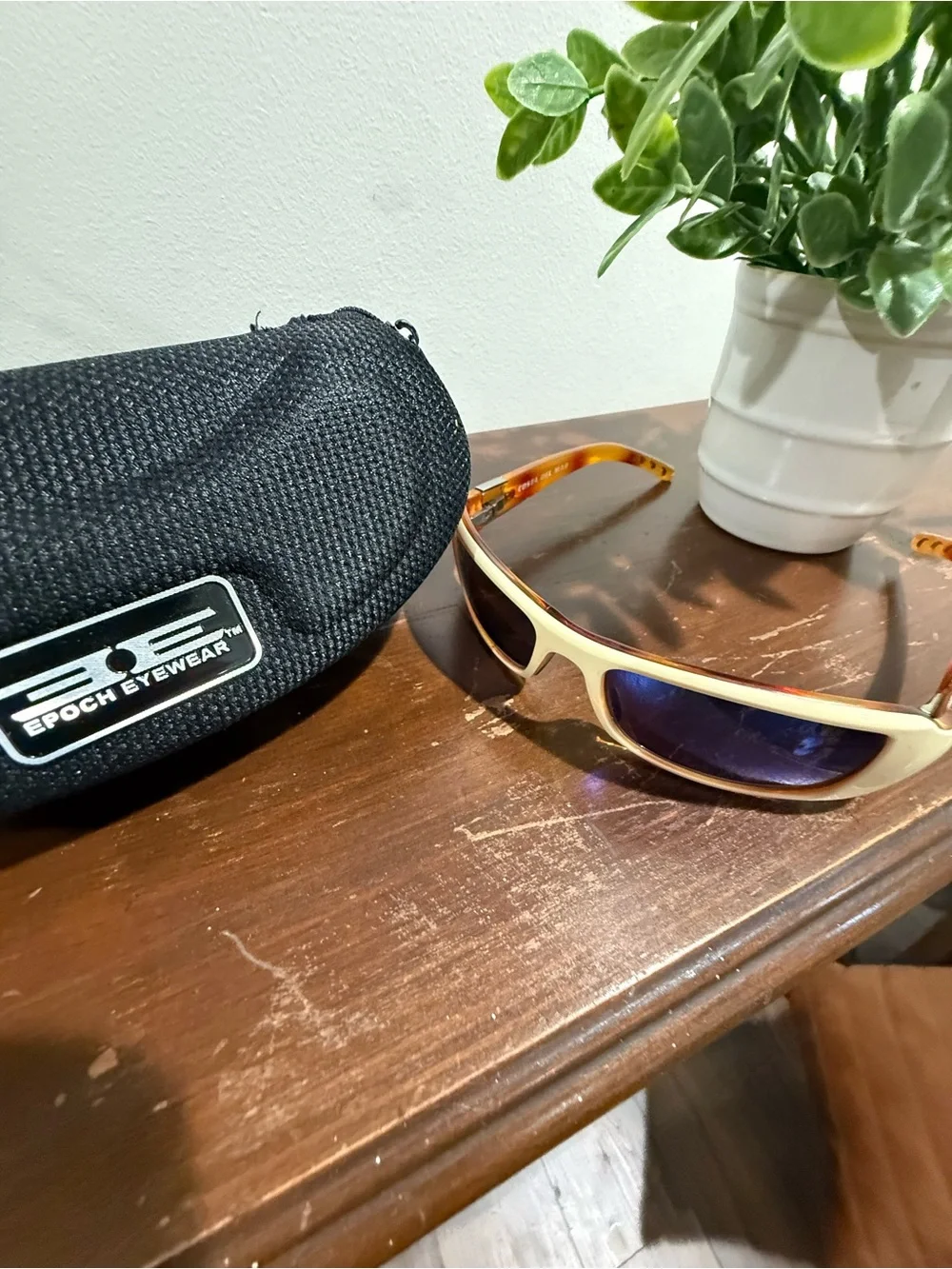 Costa Cream Frame Blue Lens Sunglasses
